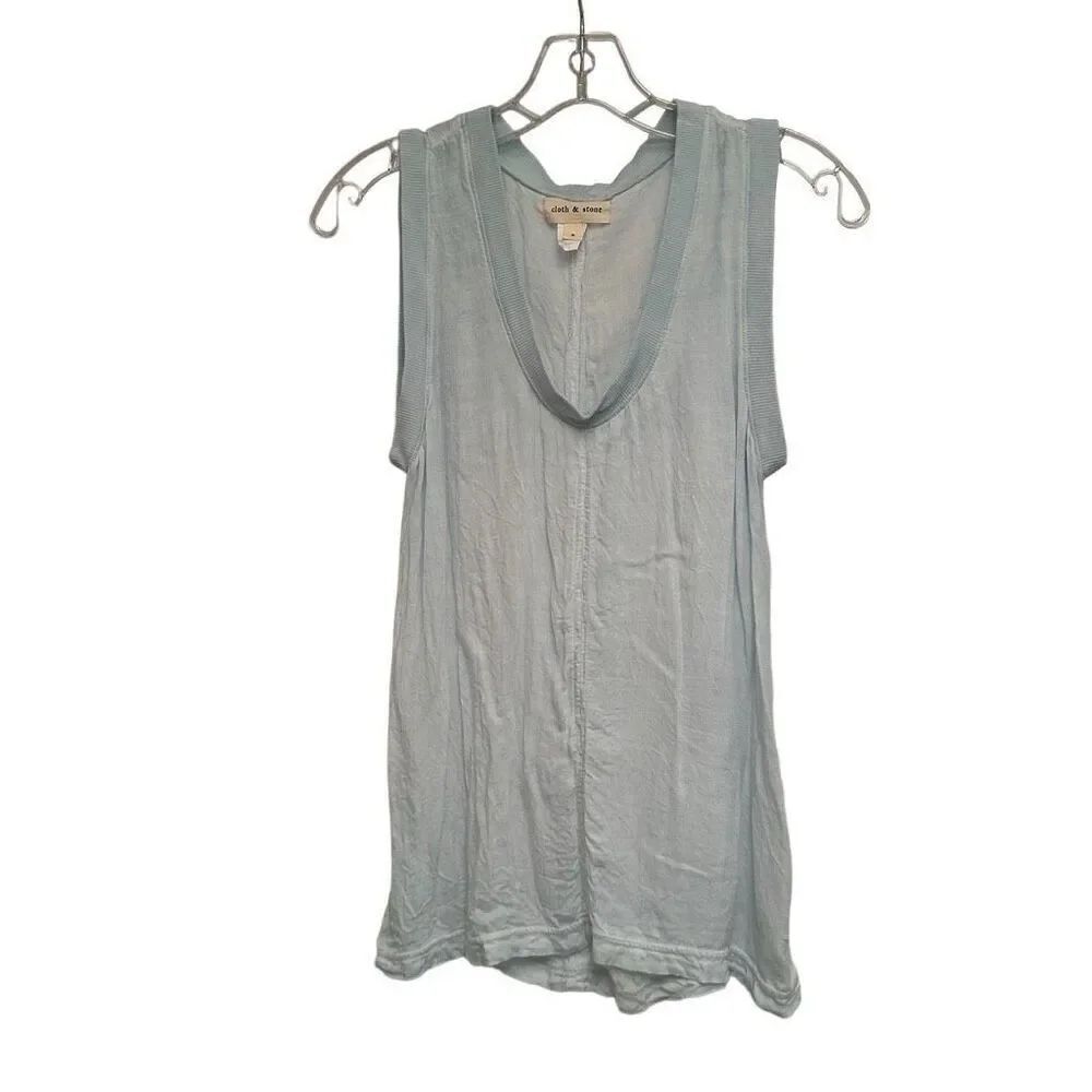 Cloth & Stone burnout mint green tank- size s
